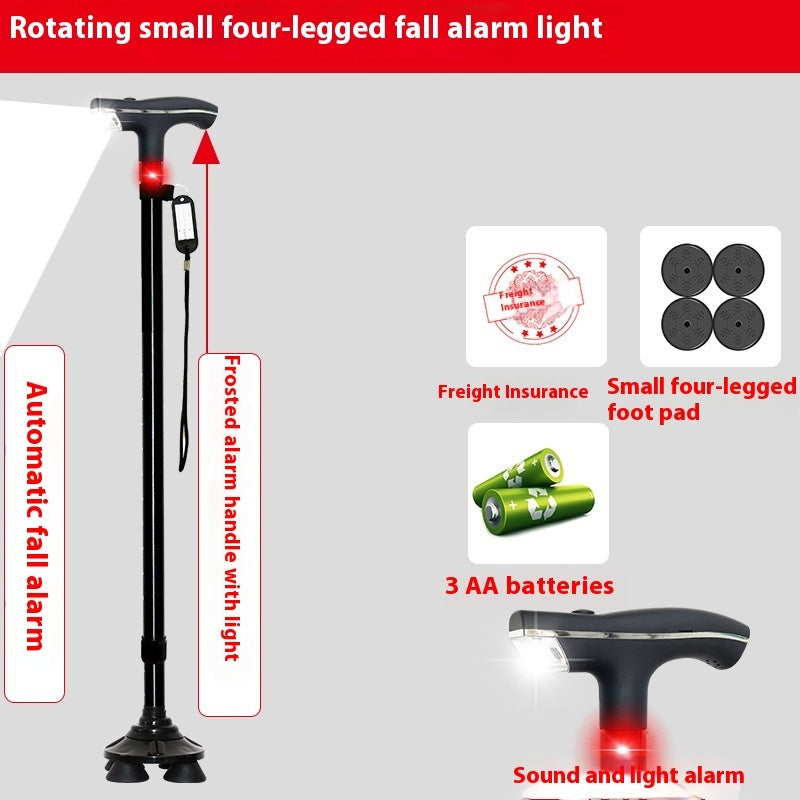 Elderly Non-slip Multi-function Automatic Alarm With Light Telescopic Walking Stick Elderly Non-slip Multi-function Automatic Alarm With Light Telescopic Walking Stick